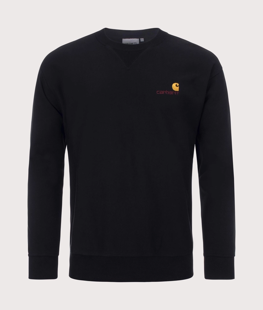 Carhartt WIP Mens Relaxed Fit American Script Sweatshirt